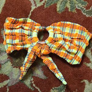 Montce Plaid Strapless Bandeau Bikini Top